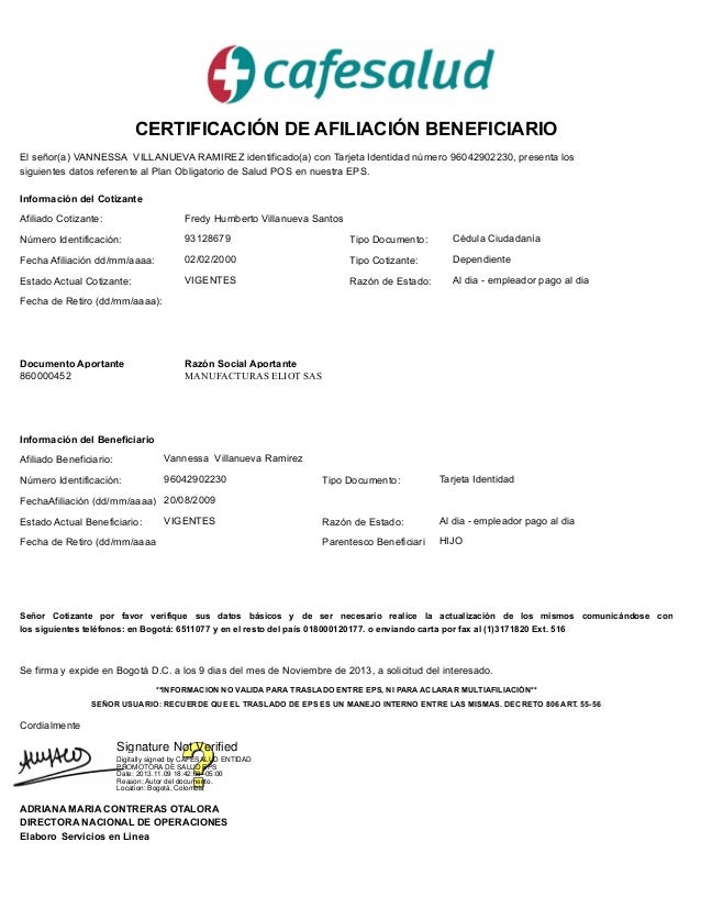 Certificado De Afiliacion Cafesalud | descargar certificado de afiliacion a la eps cafesalud Certificado De Afiliacion Cafesalud | descargar certificado de afiliacion a la eps cafesalud