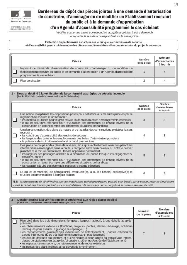 Permis de modifier un erp