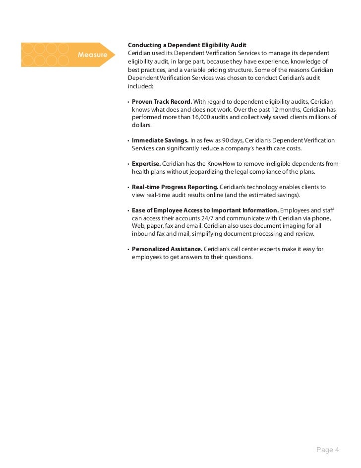 Ceridian Dependent Audit