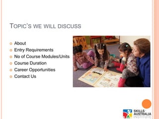 Study Certificate III In Early Childhood Education And Care From The ...