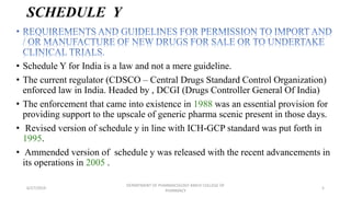 Schedule Y Regulation For Animal Toxicity Studies | PPTX