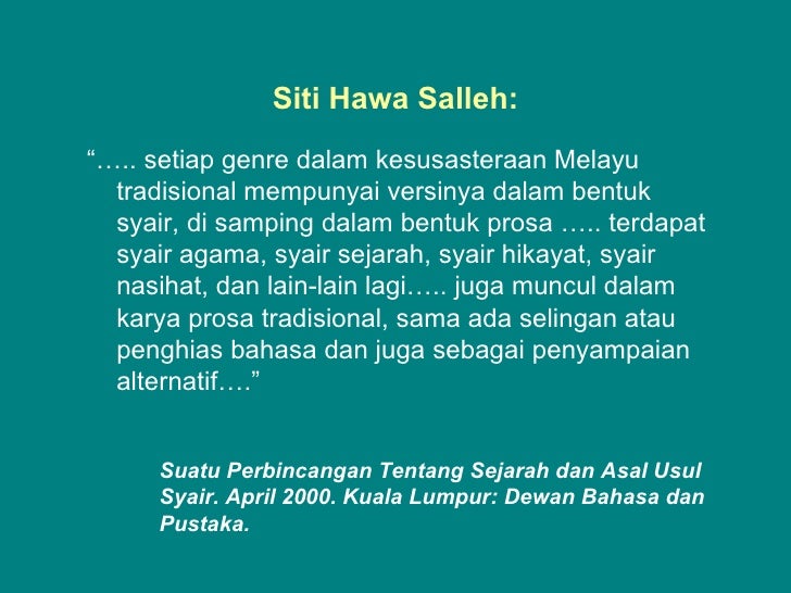 Cerita Tentang Syair