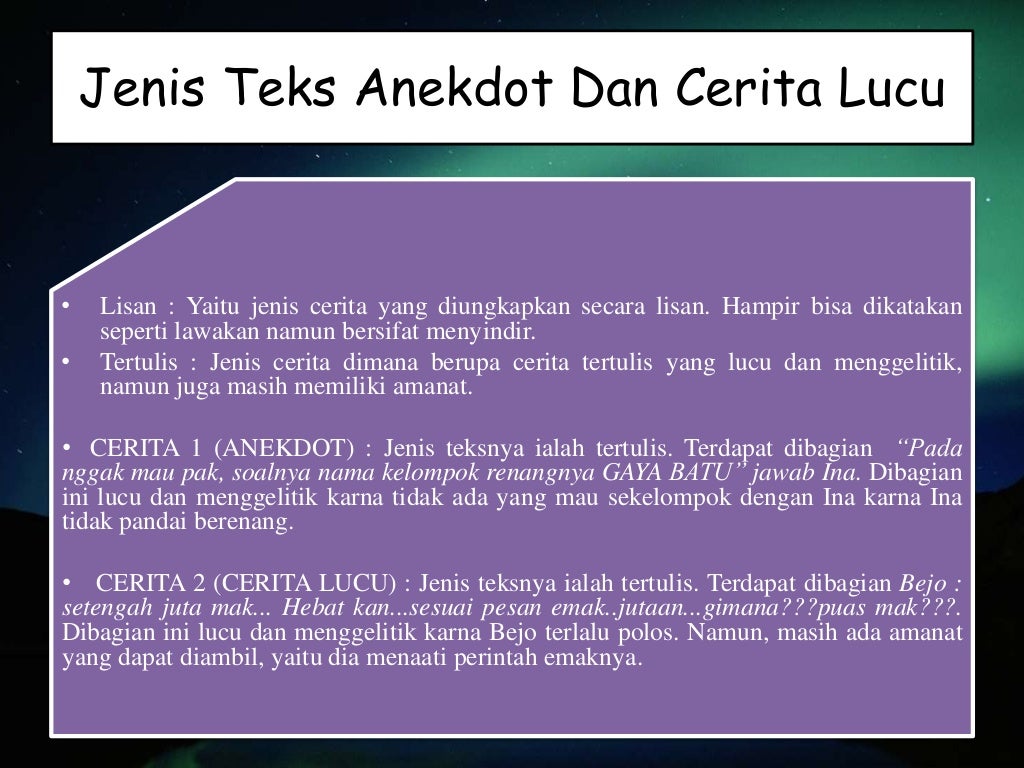 Cerita lucu dan anekdot