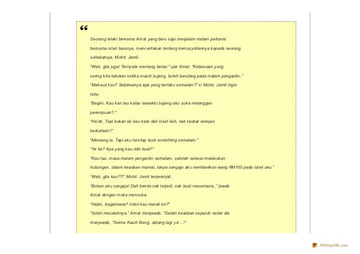 Cerita Malam Jumaat Cerita Lucu Malam Pertama 