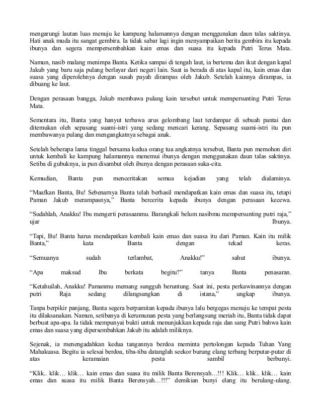 Contoh Cerita Rakyat Aceh - USA Momo
