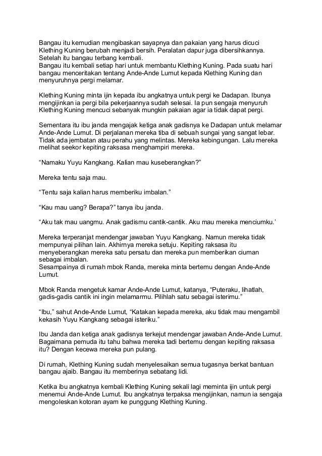 Cerita rakyat jawa timur Cerita rakyat jawa timur