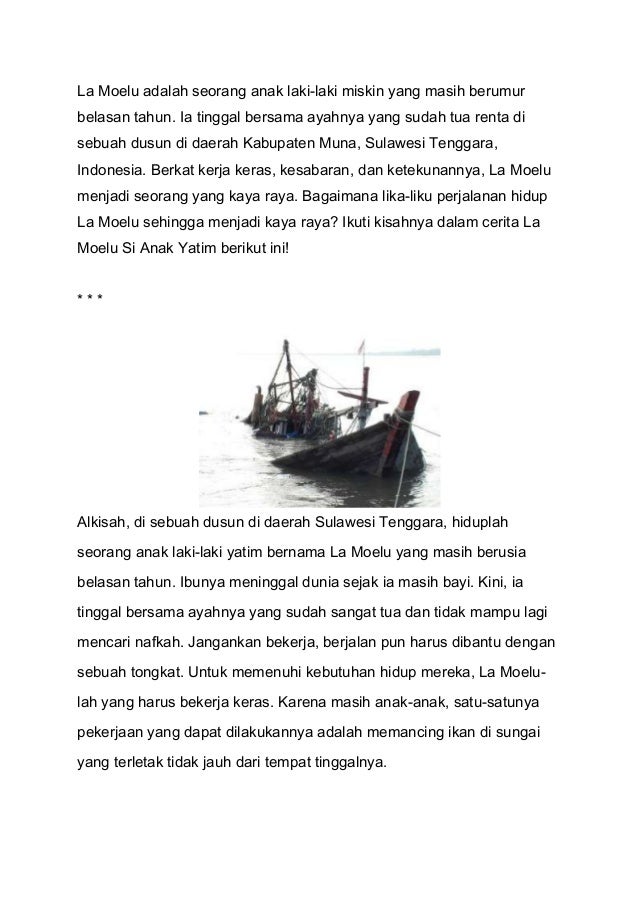Cerita Rakyat Muna La Moelu