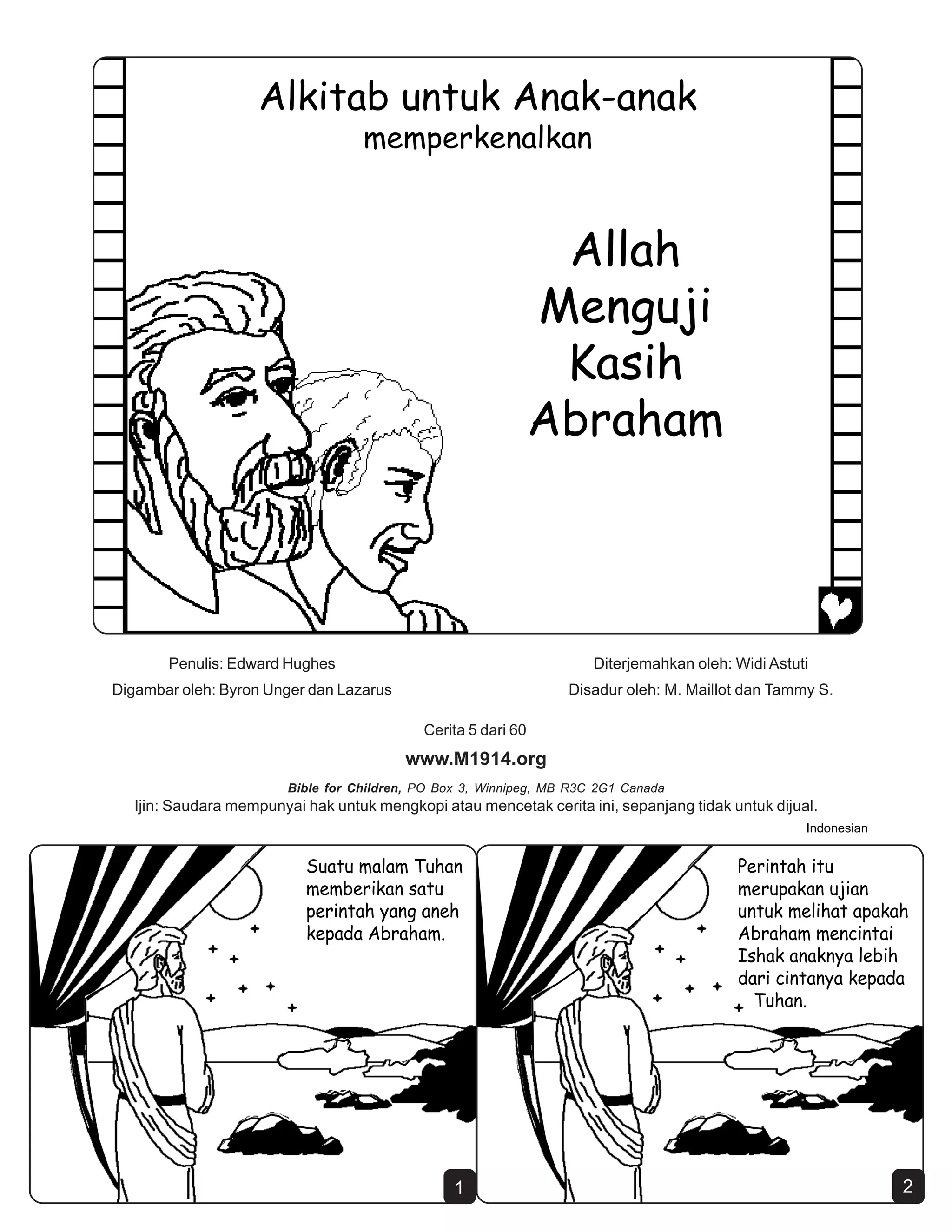 Menguji Cerita Rohani Hitam Putih - Allah Menguji Kasih Abraham | PDF