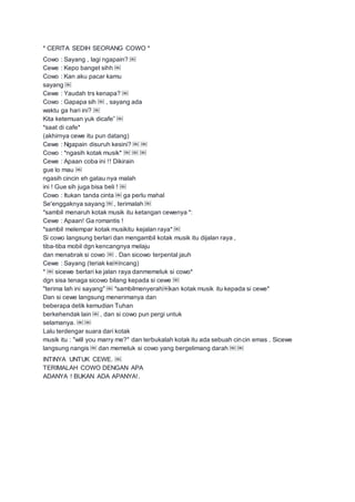 Cerita sedih seorang cowo | DOCX