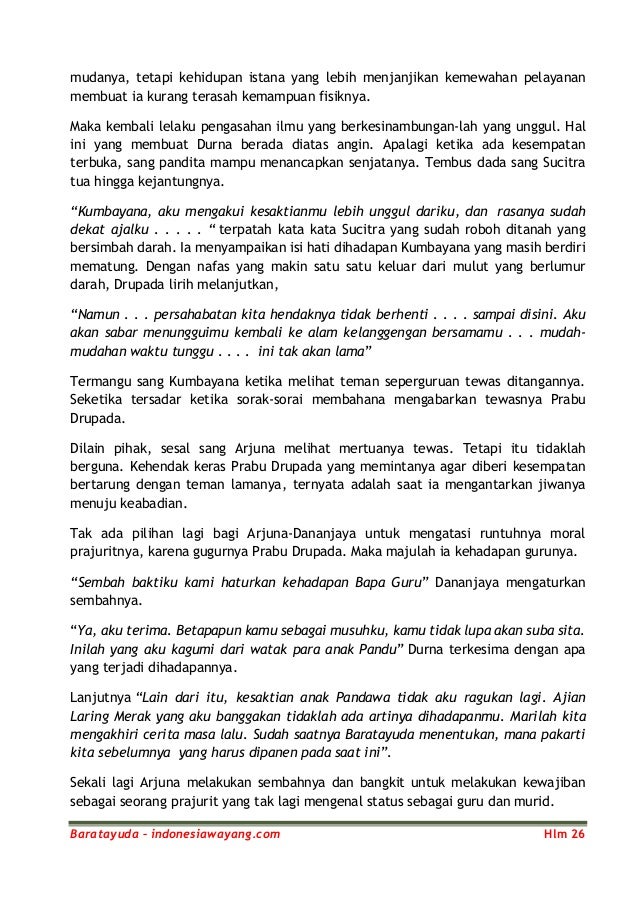 Baratayuda Perang Menuai Karma Buku 4