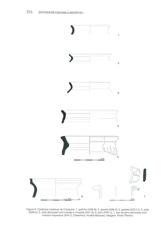 Cerâmica do período da reconquista (séc. x xi) proveniente do castelo de crestuma...