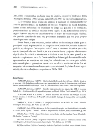 Cerâmica do período da reconquista (séc. x xi) proveniente do castelo de crestuma...