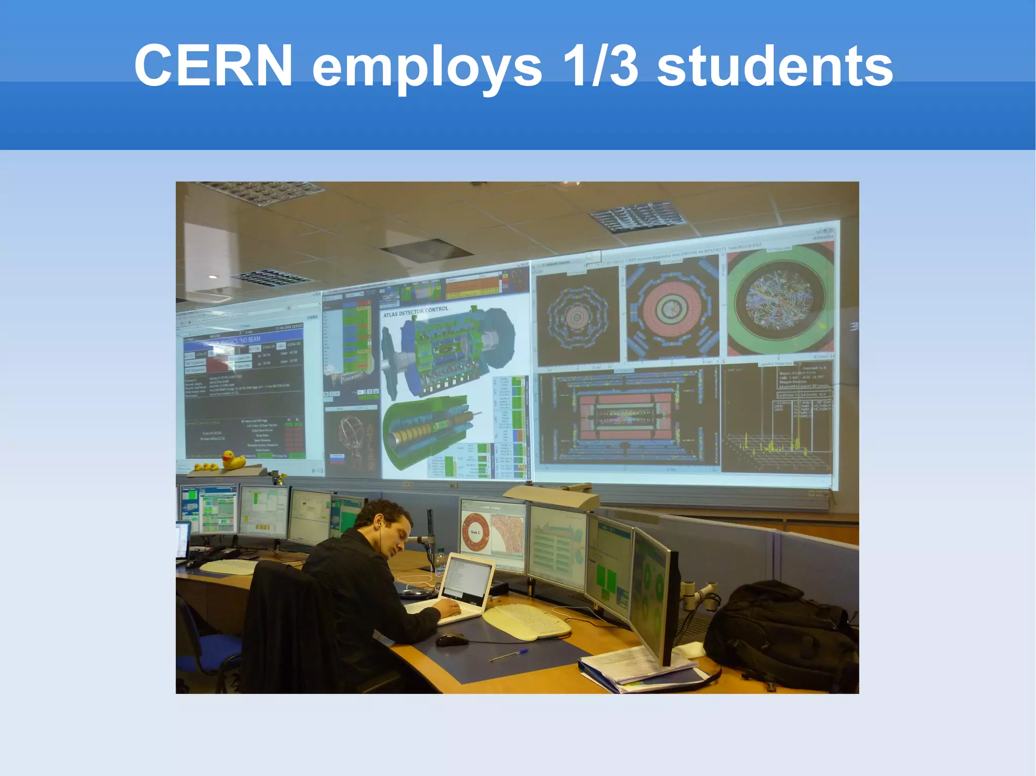 CERN employs 1/3 students 
