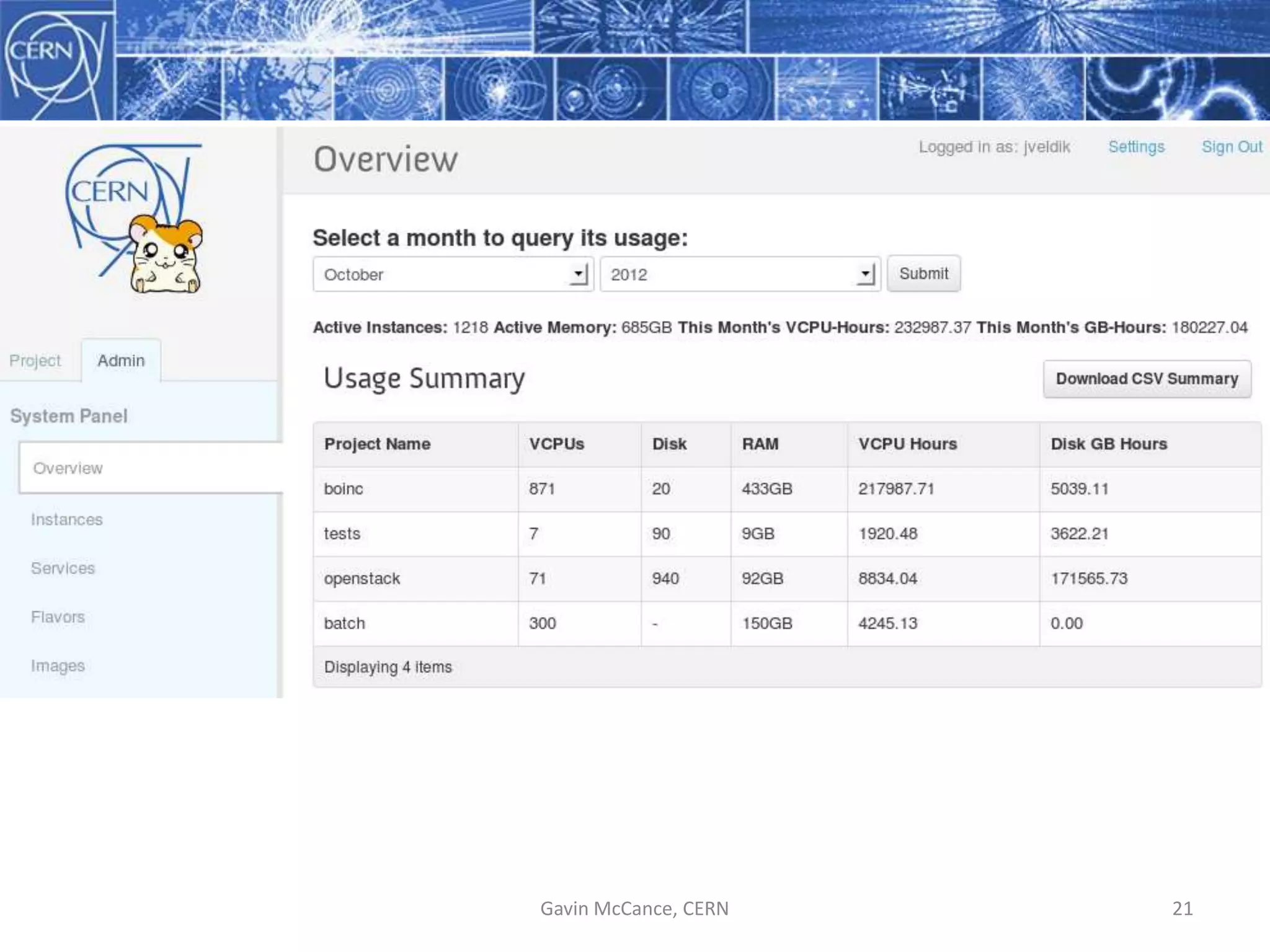 Gavin  McCance,  CERN 21
 