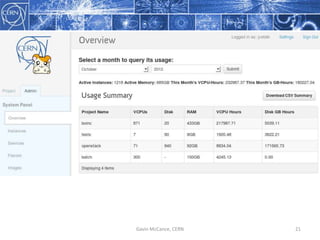 Gavin  McCance,  CERN 21
 