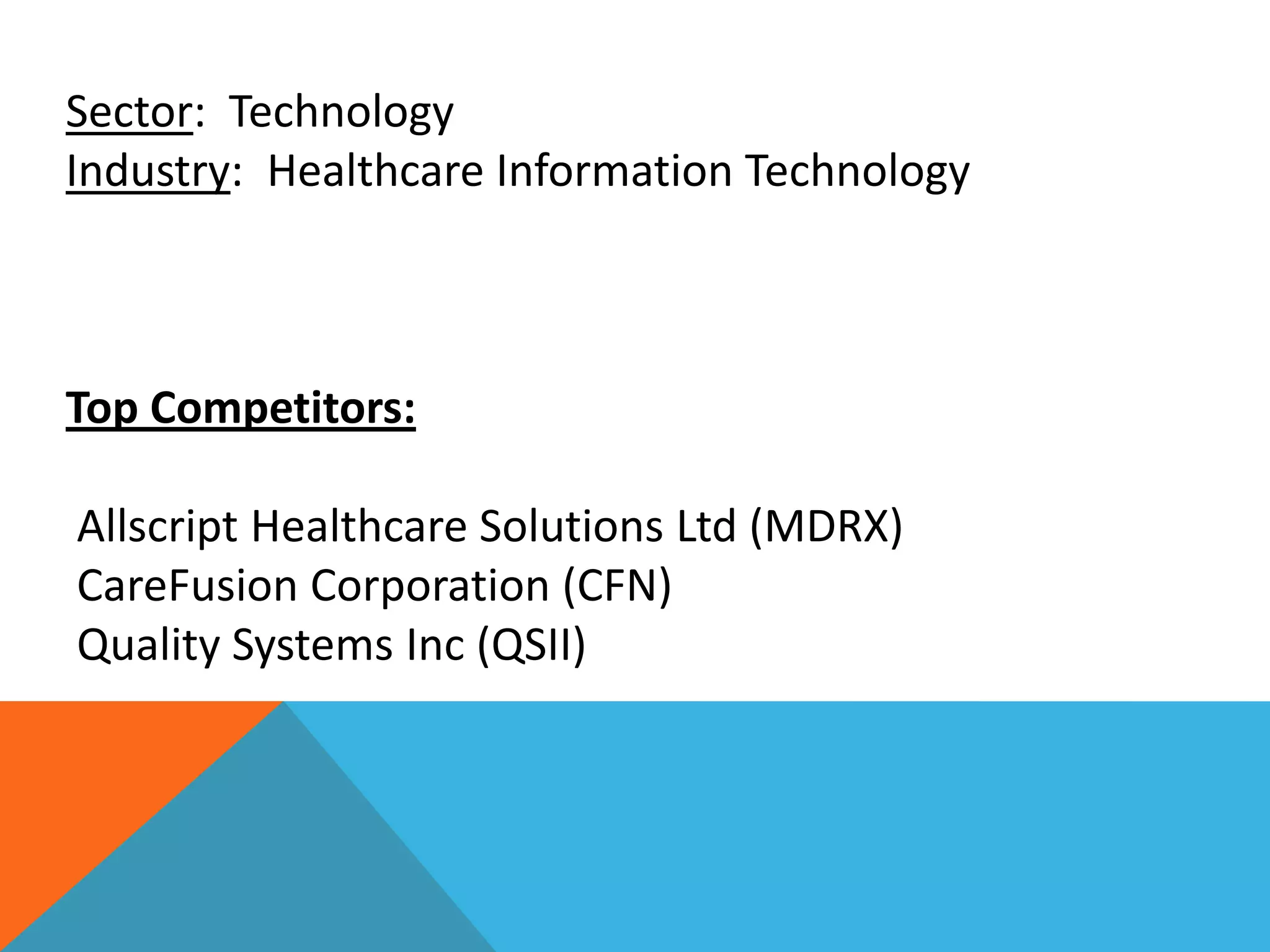 Cerner Corporation | PPTX | Healthcare Industry | Industries