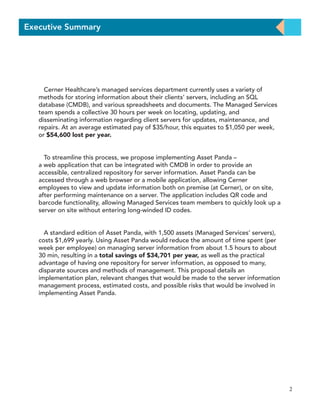 Server and Asset Management System Project Proposal | PDF