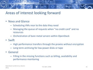 Server ConsolidationOpenStack Conference, Boston 2011Tim Bell, CERN23