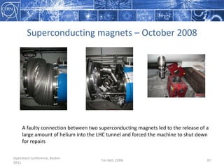 OpenStack investigations : next stepsScale testing with CERN’s toolchains to install and schedule 16,000 VMsOpenStack Conference, Boston 2011Tim Bell, CERN29Previous test results performed with OpenNebula