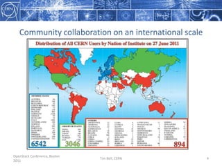 Community collaboration on an international scaleTim Bell, CERN4OpenStack Conference, Boston 2011