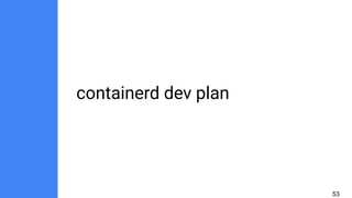 containerd dev plan
53
 