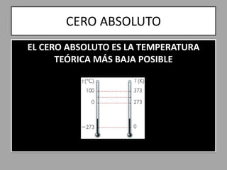 CERO ABSOLUTO DE TEMPERATURA | PPTX
