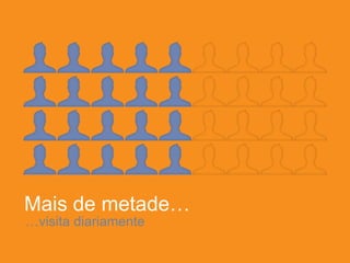 Mais de metade…
…visita diariamente

                      22
 