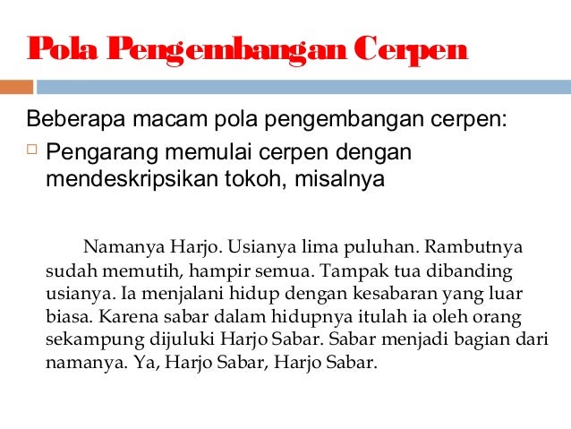 Sekilas Tentang Cerpen