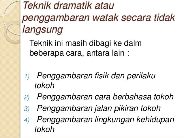 Cerpen dan penokohan Cerpen dan penokohan