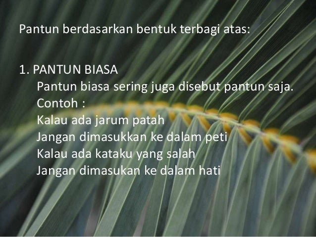 Contoh Pantun Dan Ciri Cirinya - Temblor En