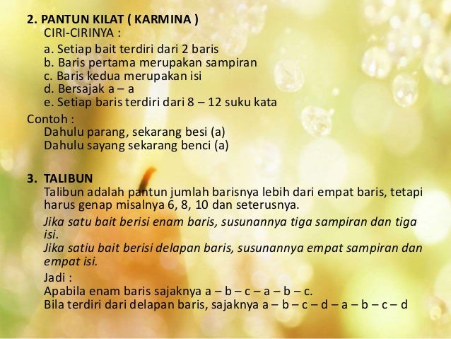 Cerpen, Pantun, dan Drama