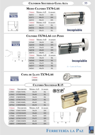 55 
04551 30x10 HN 
03571 40x10 HN 
04552 50x10 HN 
04553 30x10 HL 
04554 40x10 HL 
04555 50x10 HL 
03569 30x30 HN 
04559 30x40 HN 
03570 35x35 HN 
04558 40x40 HN 
03573 40x50 HN 
03568 30x30 HL 
04560 30x40 HL 
04556 35x35 HL 
04557 40x40 HL 
04561 40x50 HL 
69220 
A B 
A B 
67891 CS60C3030L 30x30 HL 
67893 CS70D3040L 30x40 HL 
67895 CS80D5030L 30x50 HL 
67892 CS70C3535L 35x35 HL 
67894 CS80C4040L 40x40 HL 
69764 CS90D5040L 40x50 HL 
67884 CS60C3030N 30x30 HN 
67886 CS70D3040N 30x40 HN 
67888 CS80D5030N 30x50 HN 
67885 CS70C3535N 35x35 HN 
67887 CS80C4040N 40x40 HN 
04095 CS90D5040N 40x50 HN 
A B 
A = Lado del Pomo 
 