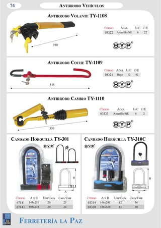 74 
03322 Amarillo/NE 6 22 
03321 Rojo 12 42 
03323 Amarillo/NE 6 2 
67141 145x210 20 25 
67143 195x245 20 24 
03319 166x245 12 36 
03320 166x320 12 30 
B 
B 
A A 
390 
515 
350 
 