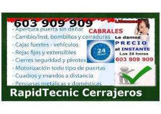 Cerrajeros Cabrales 603 909 909