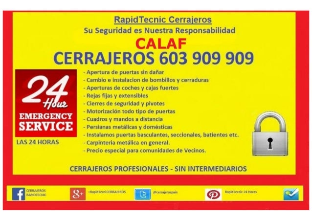Cerrajeros Calaf 603 909 909 serrallers