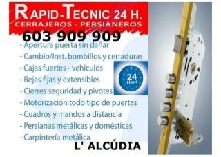 Cerrajeros La Alcudia Valencia 603 932 932