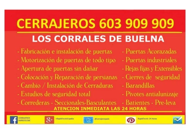 Cerrajeros Los Corrales de Buelna 603 909 909