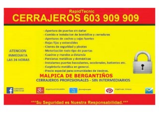 Cerrajeros Malpica de Bergantiños 603 909 909
