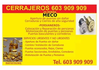 Cerrajeros Meco 603 909 909