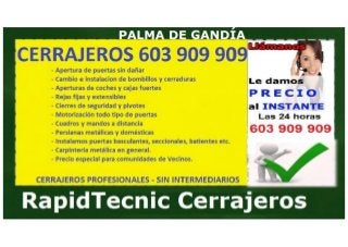 Cerrajeros Palma de Gandia 603 932 932