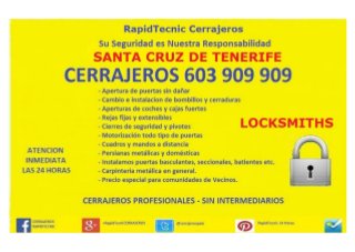 Cerrajeros Santa Cruz de Tenerife 603 909 909