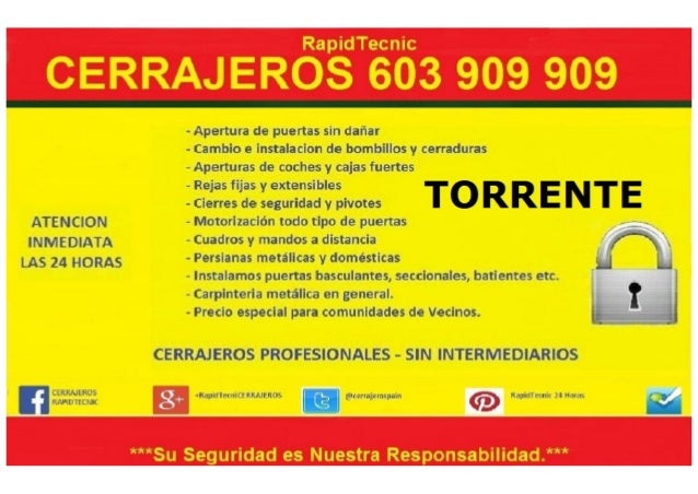 Cerrajeros Torrent Torrente 603 932 932