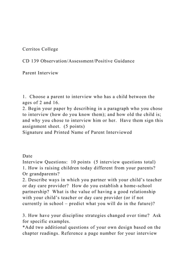 Cerritos CollegeCD 139 ObservationAssessmentPositive Gui.docx