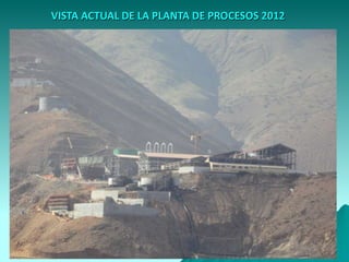 VISTA ACTUAL DE LA PLANTA DE PROCESOS 2012
 