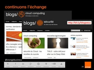 continuons l’échange
@orangebusiness
http://bit.ly/blogsecu
24
 