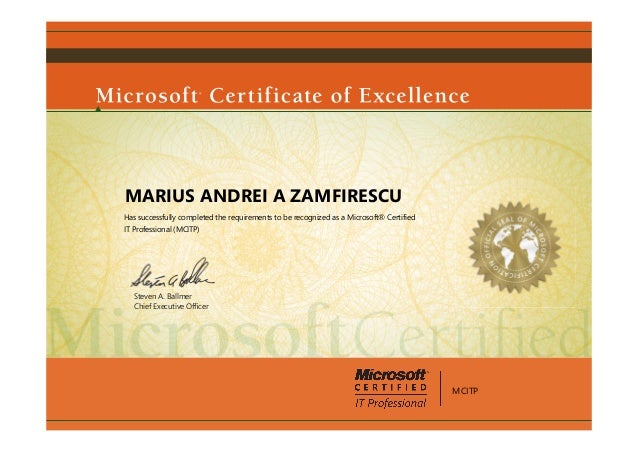 microsoft certificate of excellence microsoft certified certificates