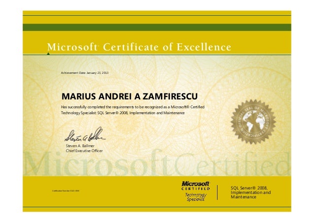 microsoft certificate of excellence microsoft certified certificates