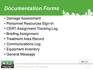 CERT Basic Training PTT, Brigadas comunitarias | PDF