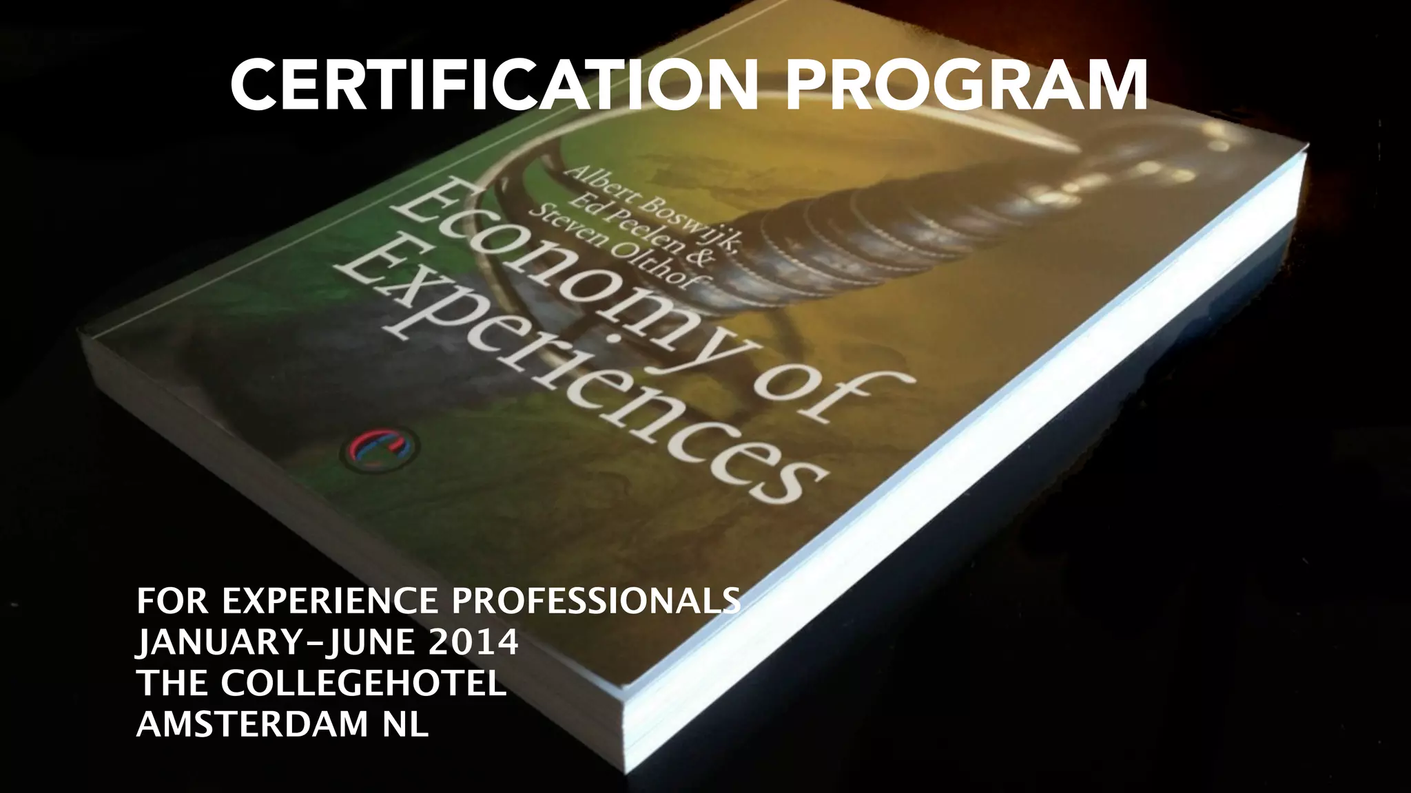Exponential technological innovations causes ruthless changes
in our economic landscape. The impact of the digital revolution
& the process of dematerialisation hits us harder and deeper
then we realise. The new competitive reality is tough and
relentless. One answer is to develop engaging meaningful value
propositions
RESHAPE
CENTRE FOR
THE
EXPERIENCE
ECONOMY
 