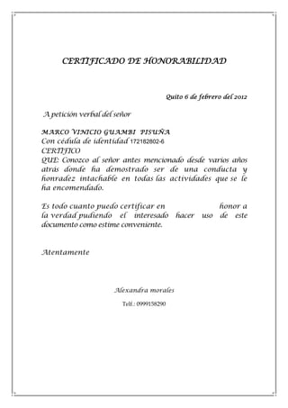 Cert honorabilidad